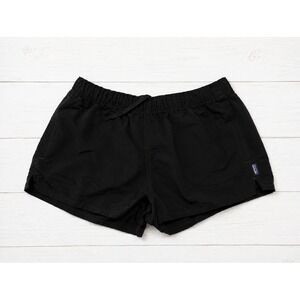 Patagonia Women's Solid Print Barely Baggies Shorts Black Small